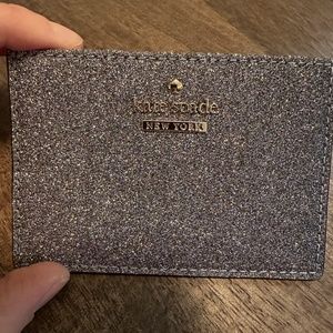 Kate Spade glitter cardholder NWT